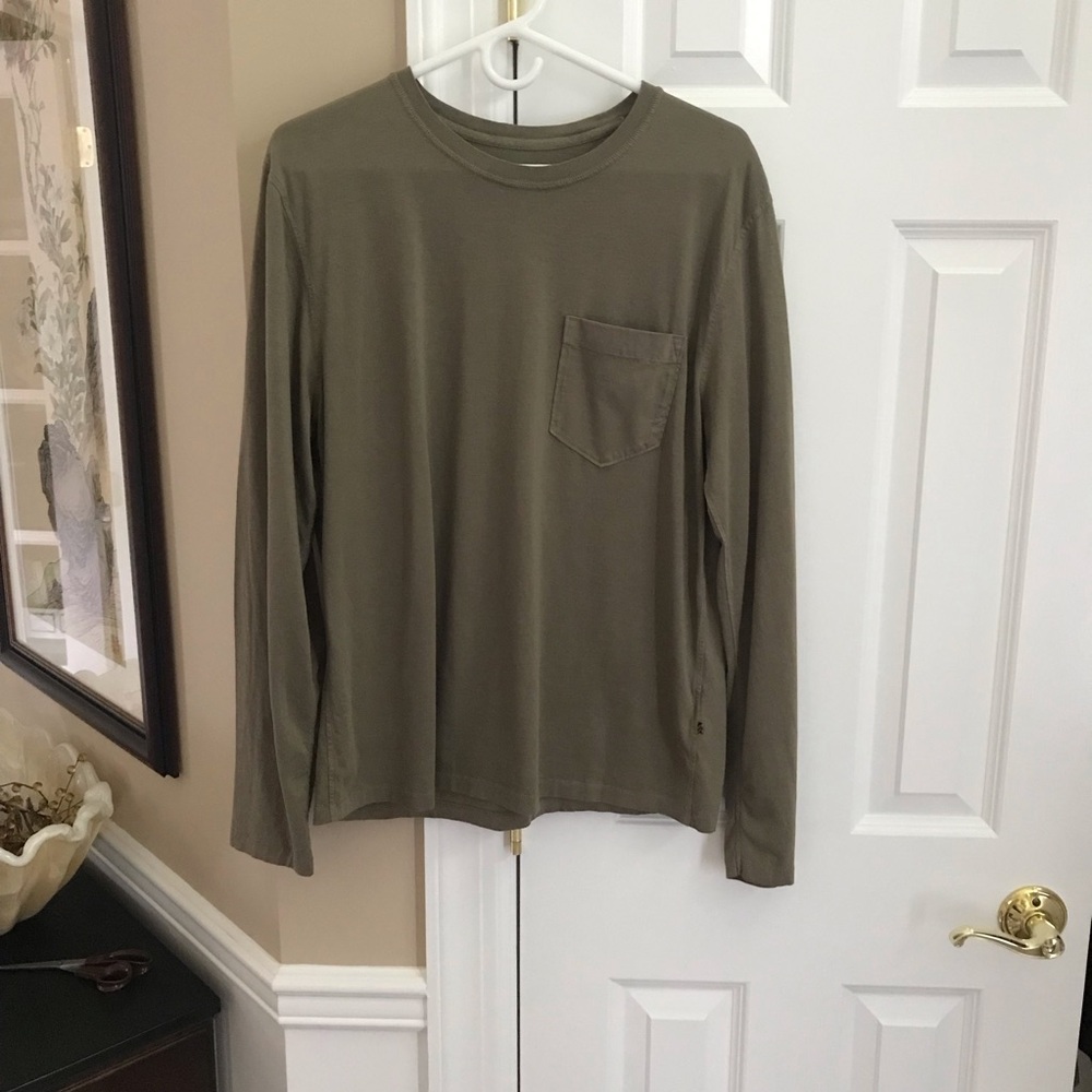 Billy Reid Khaki Long Sleeve Tee